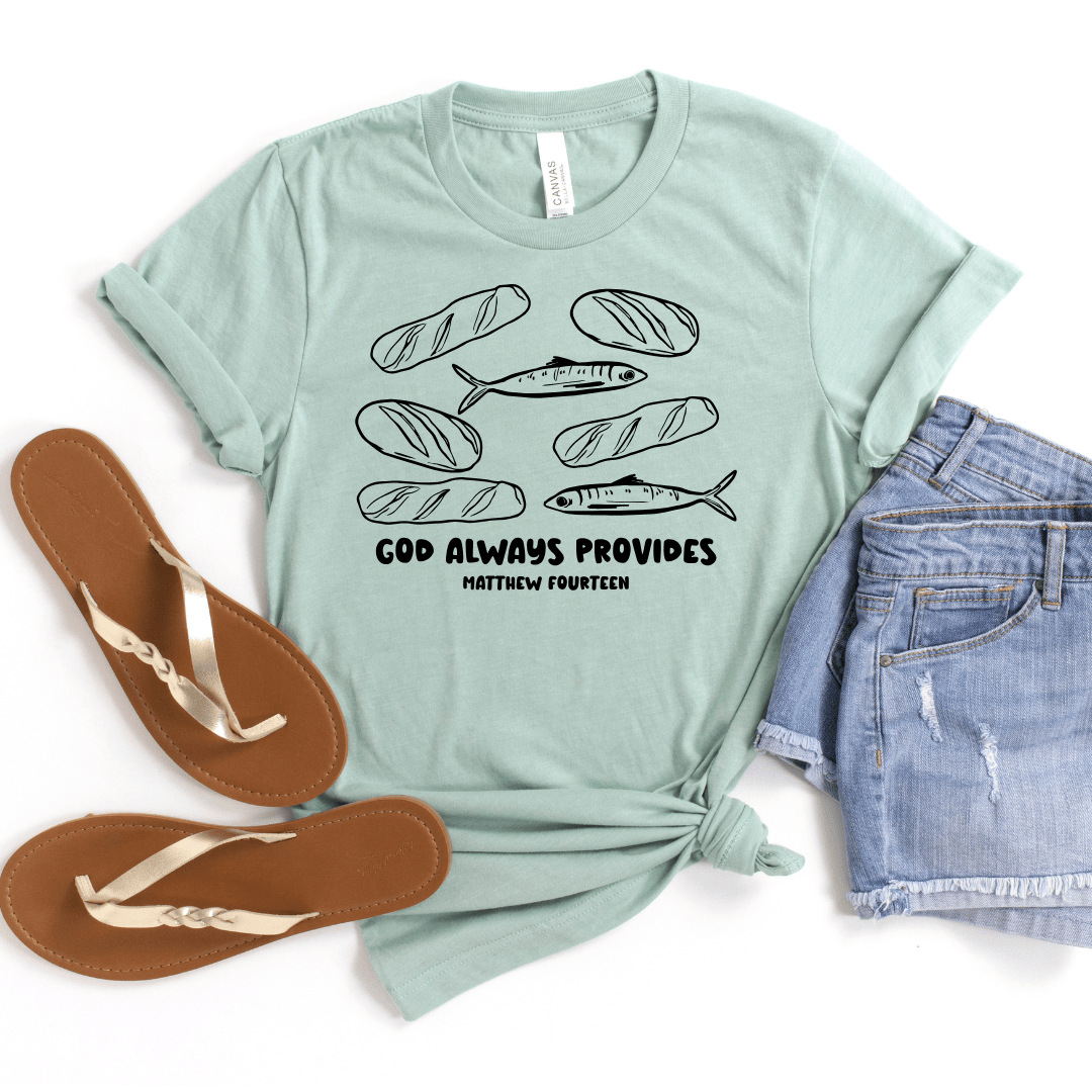 ellyandgrace 3001C God Always Provides Unisex Shirt
