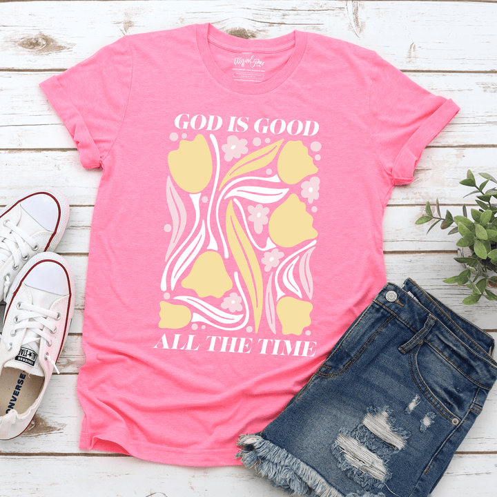 ellyandgrace 3001C God Is Good All The Time Multicolor Unisex Shirt