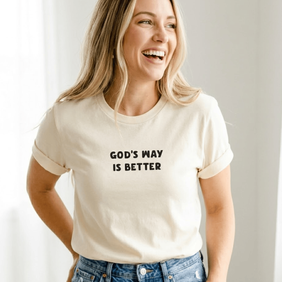 ellyandgrace 3001C God's Way Is Better Floral Multicolor Unisex Shirt