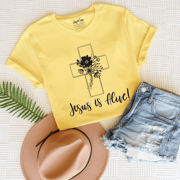 ellyandgrace 3001C Jesus is Alive! Unisex Shirt