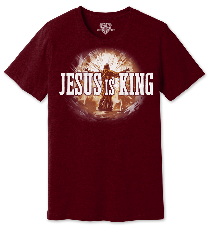 ellyandgrace 3001C Jesus is King Men's Multicolor Unisex Shirt