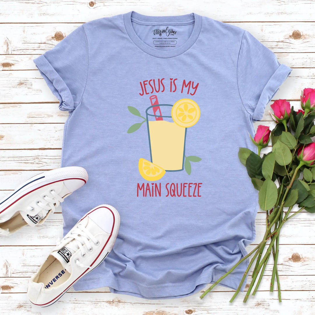 ellyandgrace 3001C Jesus is My Main Squeeze Multicolor Unisex Shirt