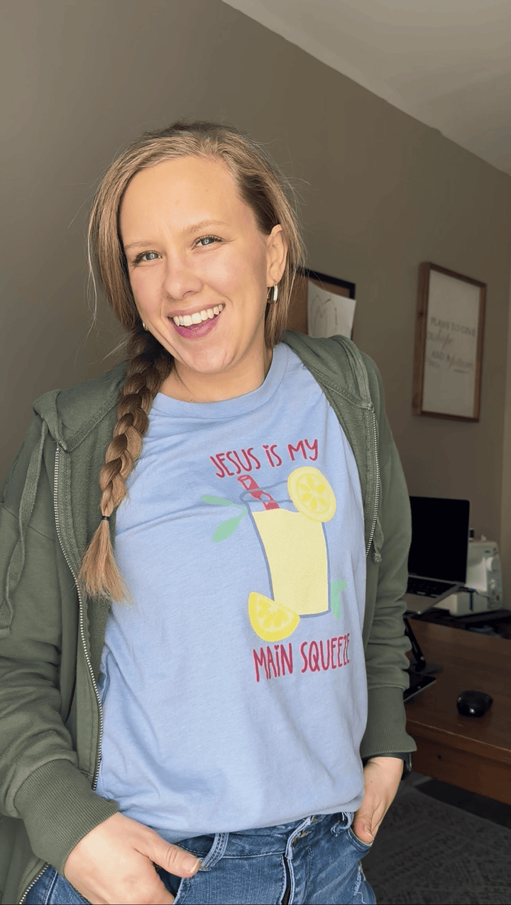 ellyandgrace 3001C Jesus is My Main Squeeze Multicolor Unisex Shirt