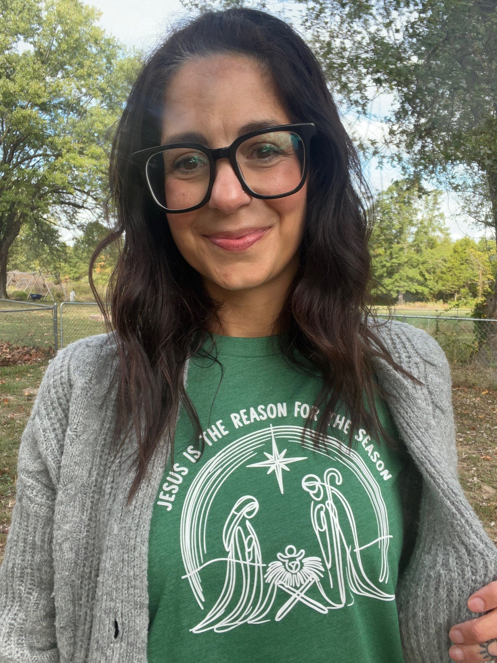 ellyandgrace 3001C Jesus is the Reason for the Season 2025 Unisex Tee