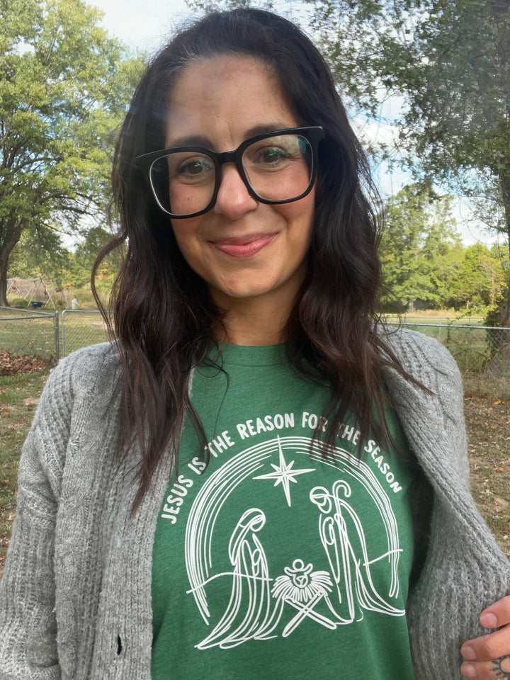 ellyandgrace 3001C Jesus is the Reason for the Season 2025 Unisex Tee