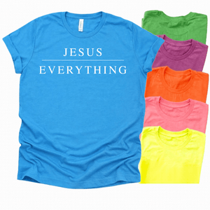 Jesus Over Everything Unisex Neon Shirt