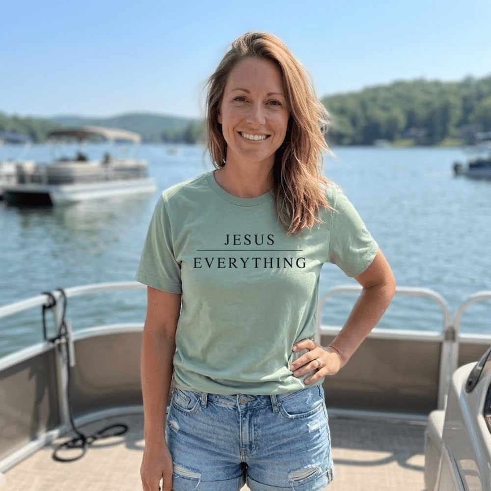 ellyandgrace 3001C Jesus Over Everything Unisex Shirt