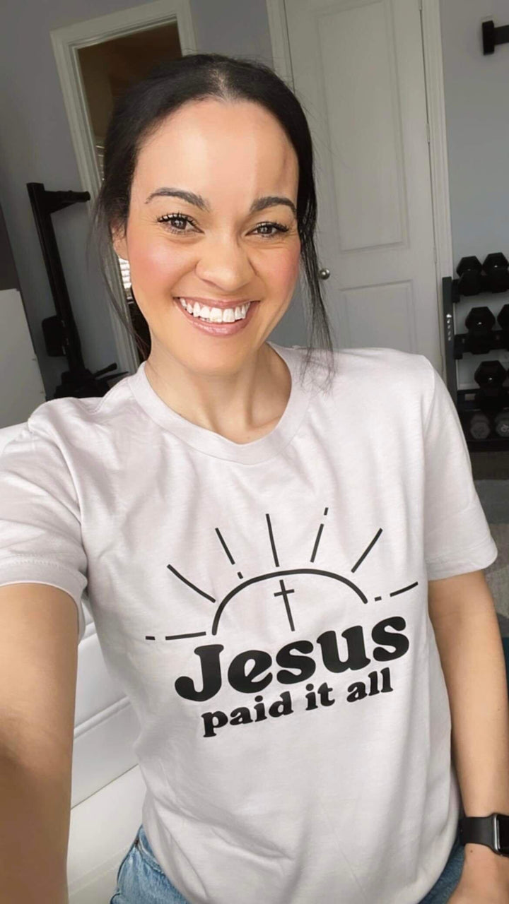 ellyandgrace 3001C Jesus Paid it All Unisex Shirt