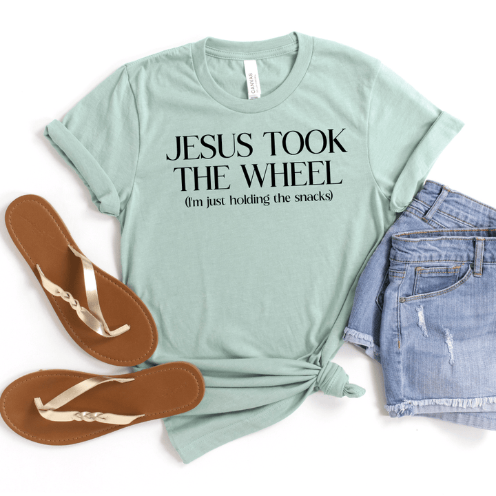 ellyandgrace 3001C Jesus Took The Wheel Unisex Shirt