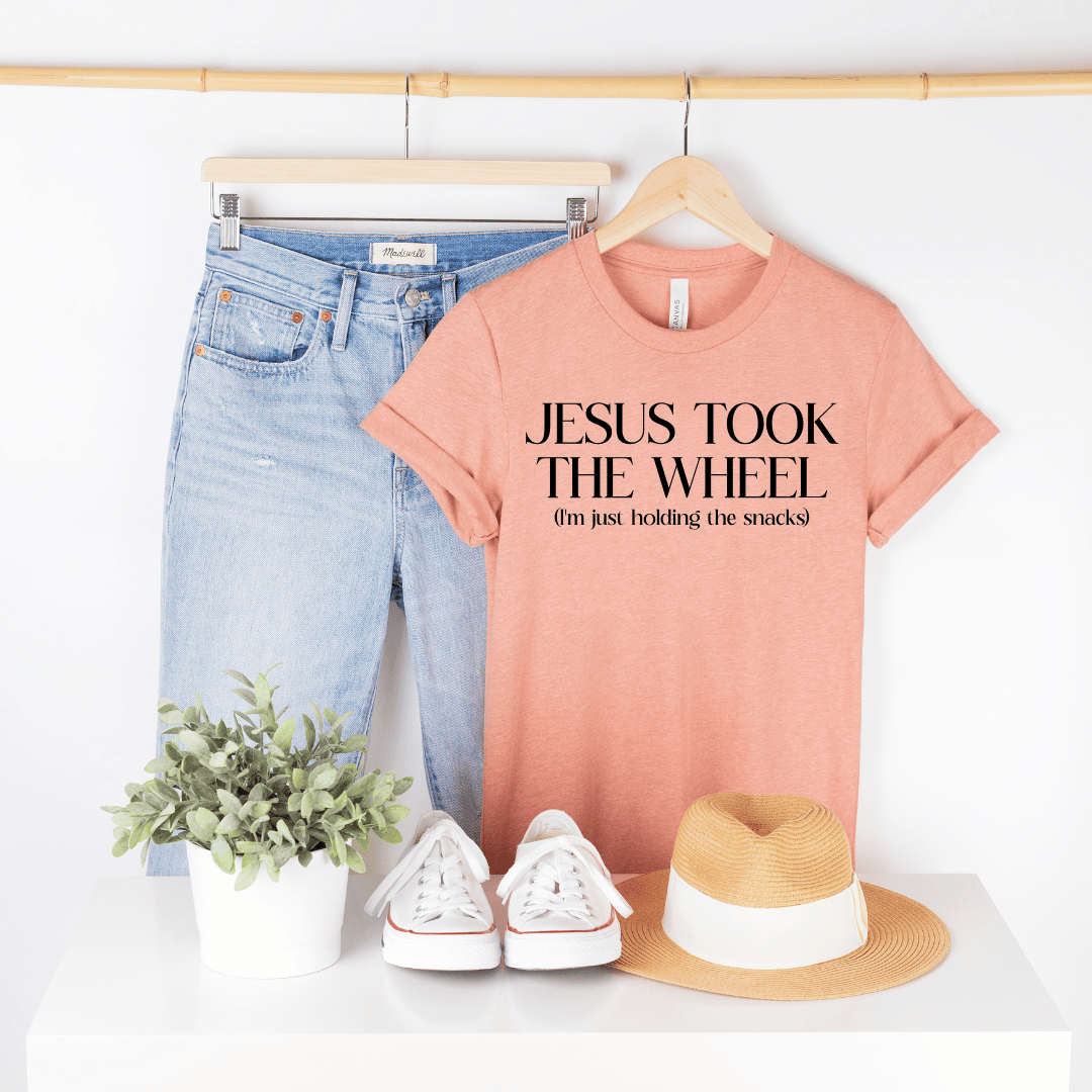 ellyandgrace 3001C Jesus Took The Wheel Unisex Shirt
