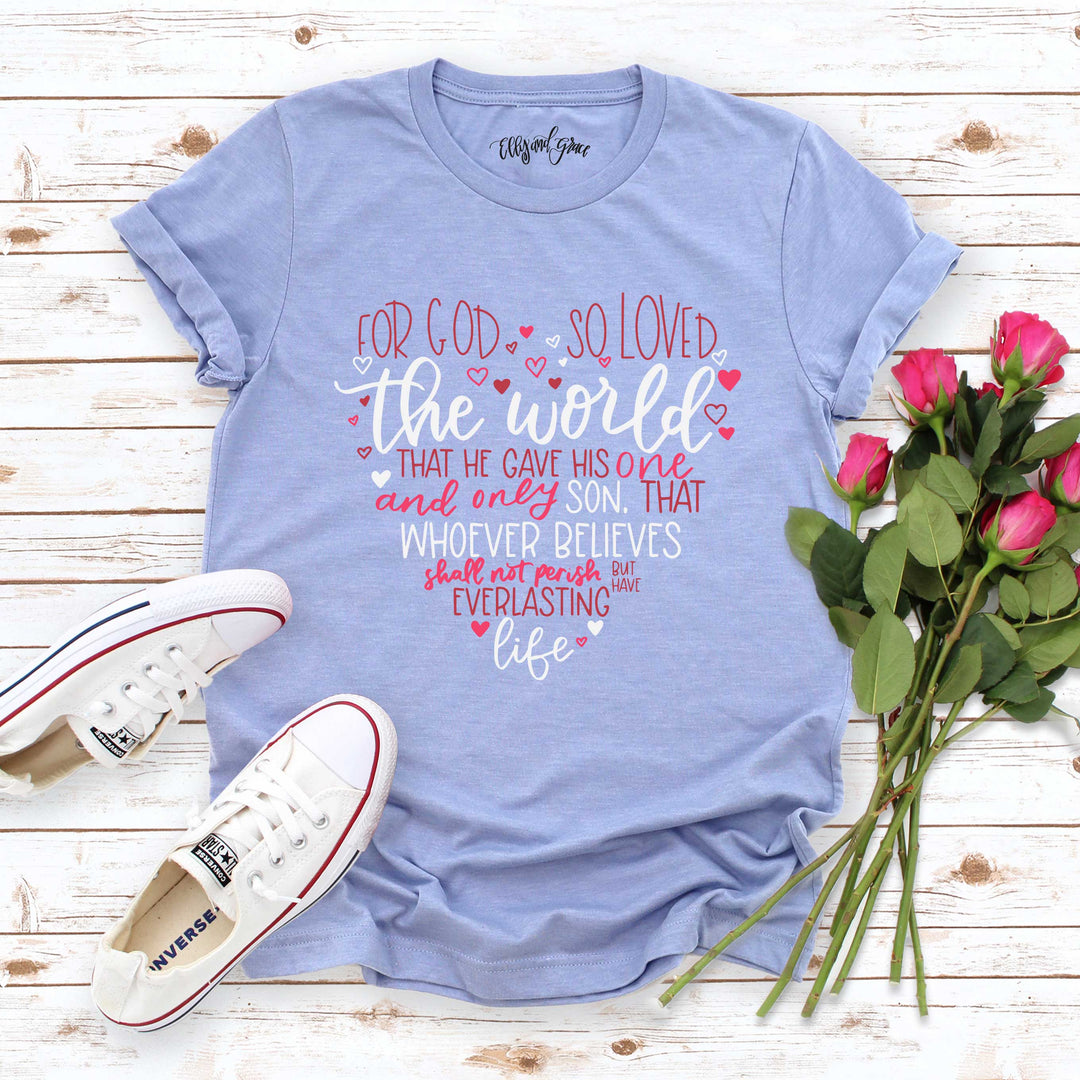 ellyandgrace 3001C John 3:16 Multicolor Unisex Shirt