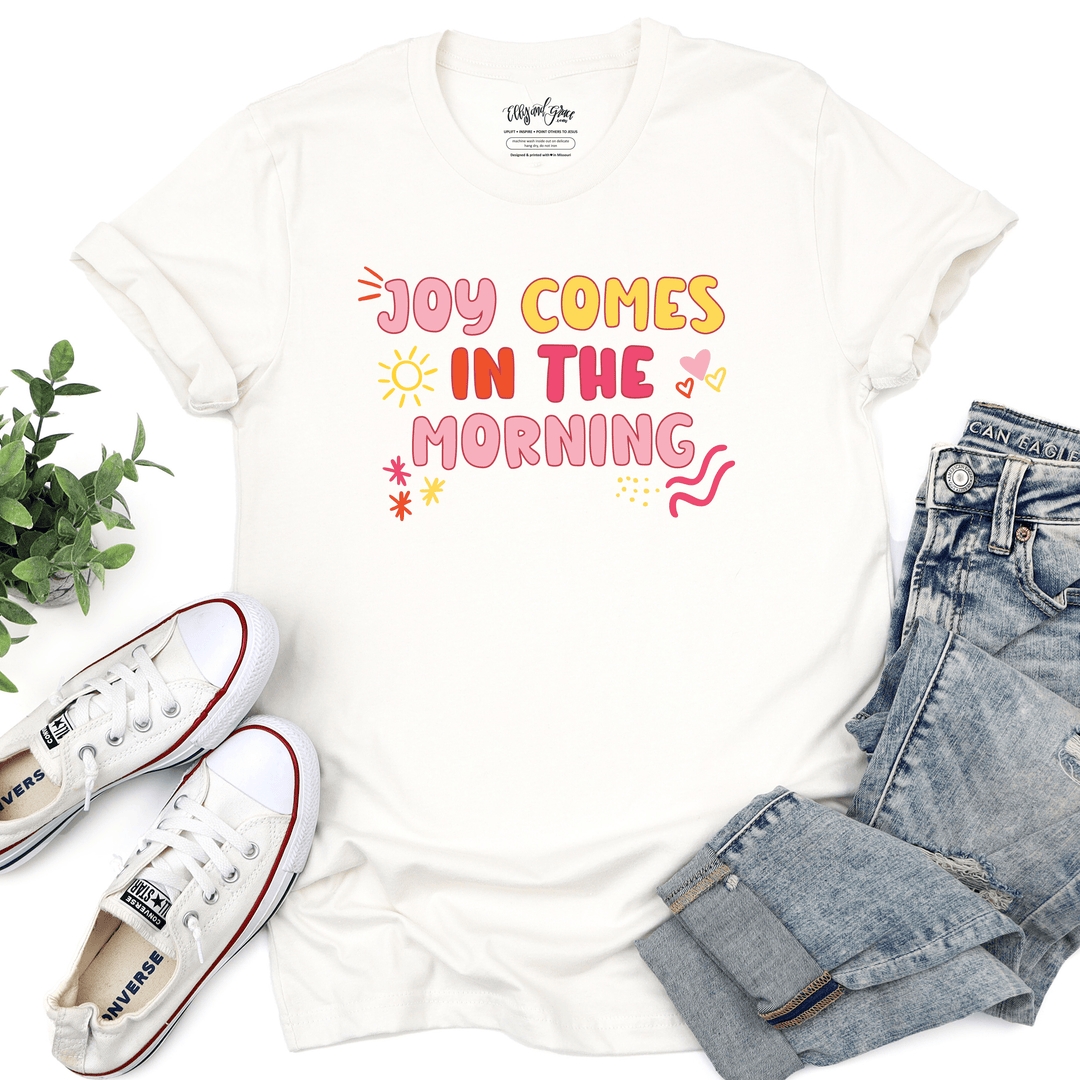 ellyandgrace 3001C Joy Comes In The Morning Multicolor Unisex Shirt