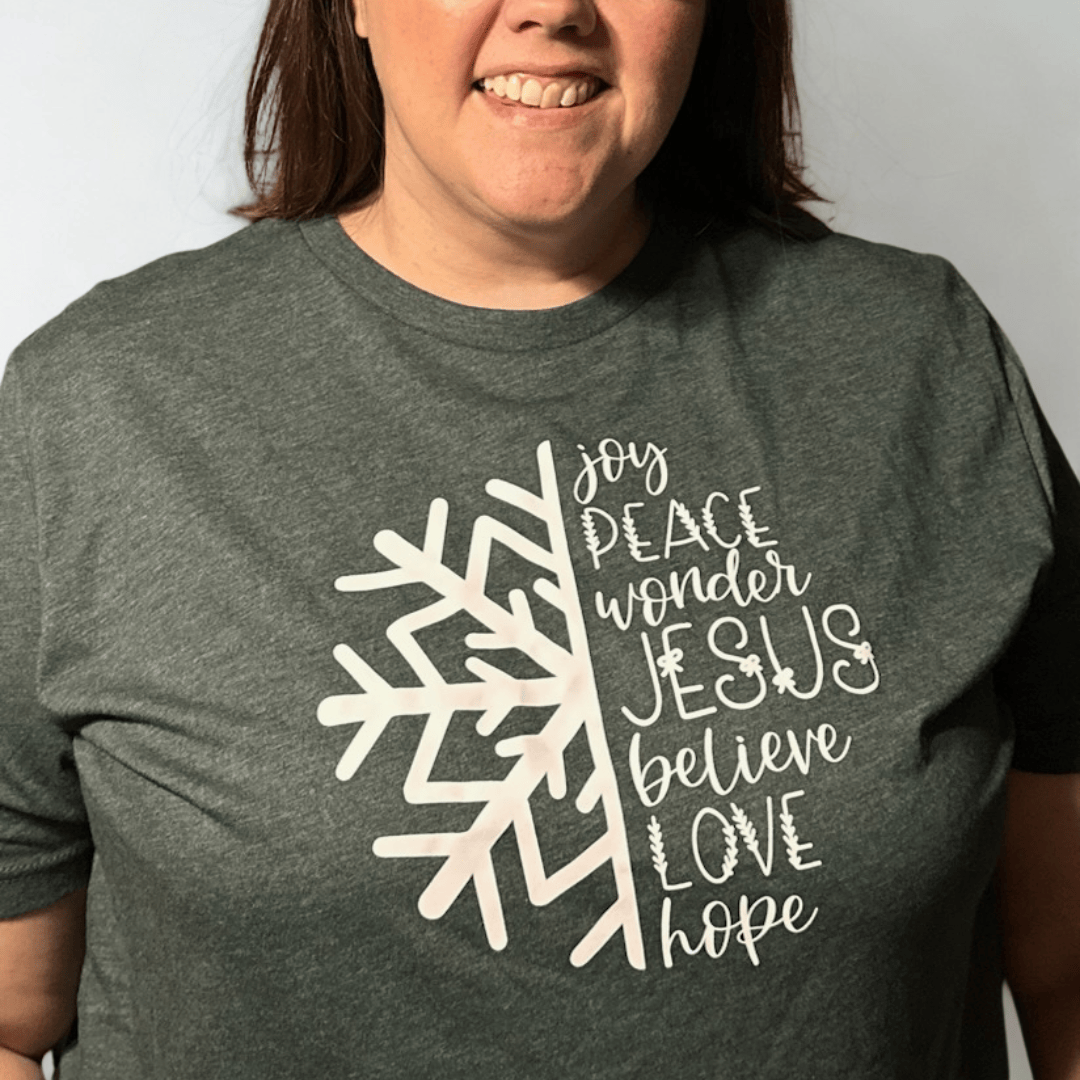 ellyandgrace 3001C Joy Peace Wonder Unisex Shirt