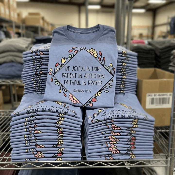 ellyandgrace 3001C Joyful in Hope Multicolor Unisex Shirt