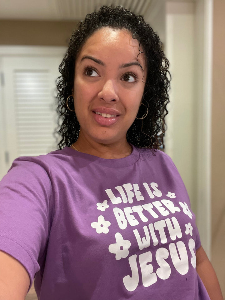 ellyandgrace 3001C Life Is Better With Jesus Unisex Shirt