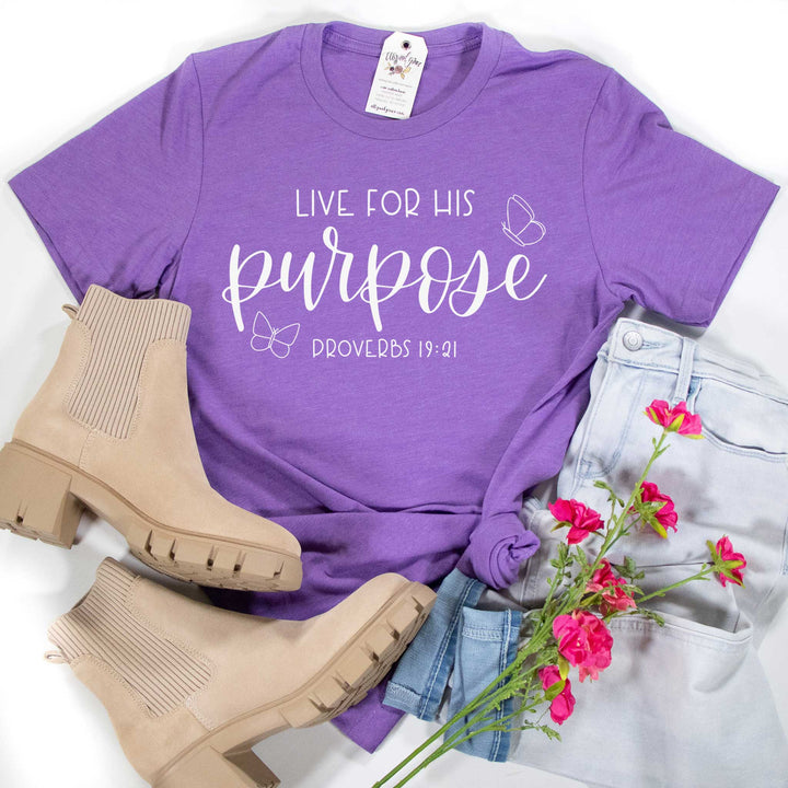 ellyandgrace 3001C Live for His Purpose Unisex Shirt