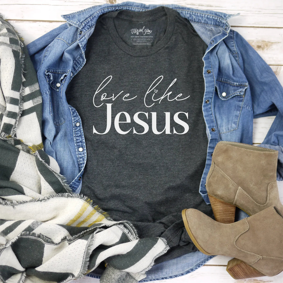 ellyandgrace 3001C Love Like Jesus 2025 Unisex Shirt