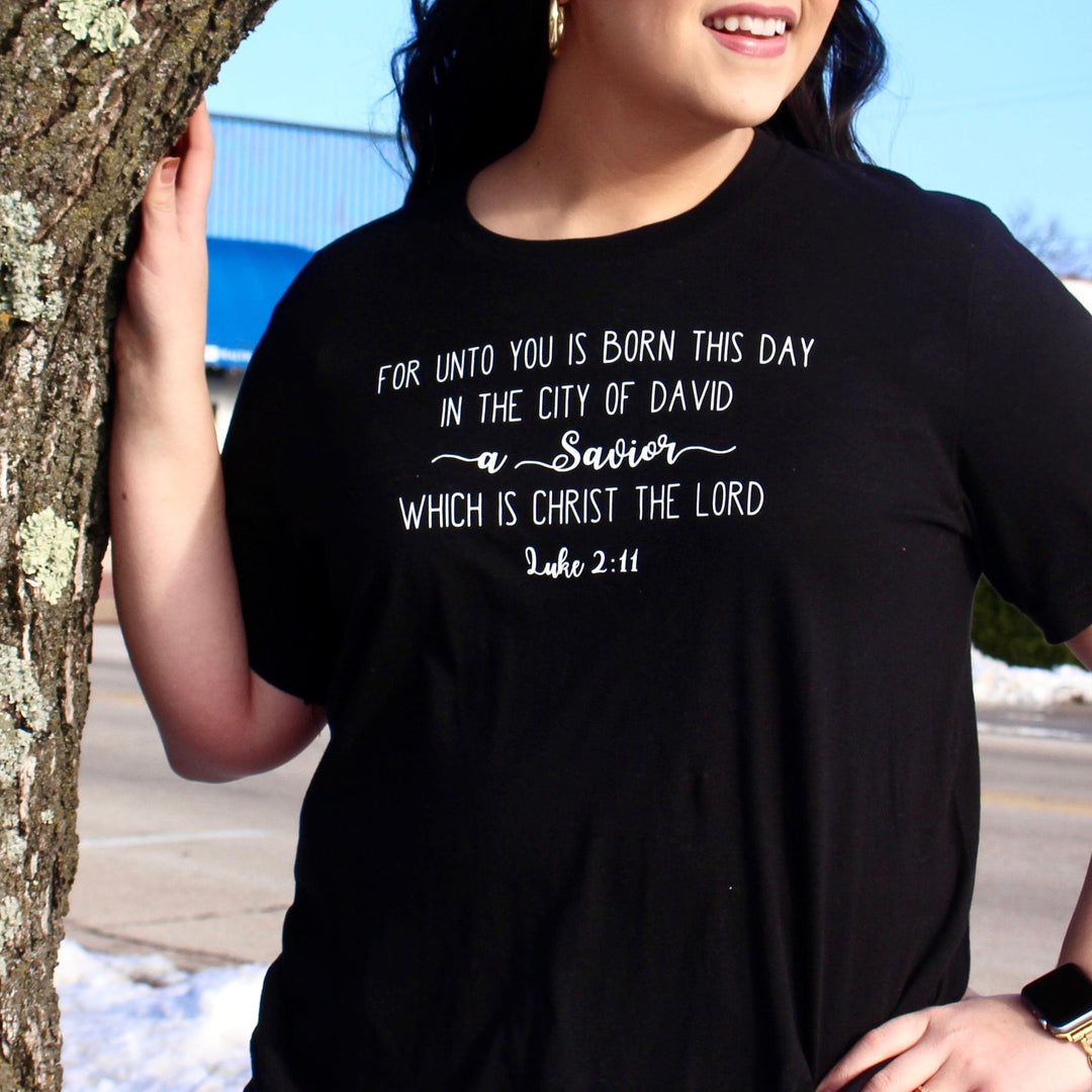 ellyandgrace 3001C Luke 2:11 Unisex Shirt
