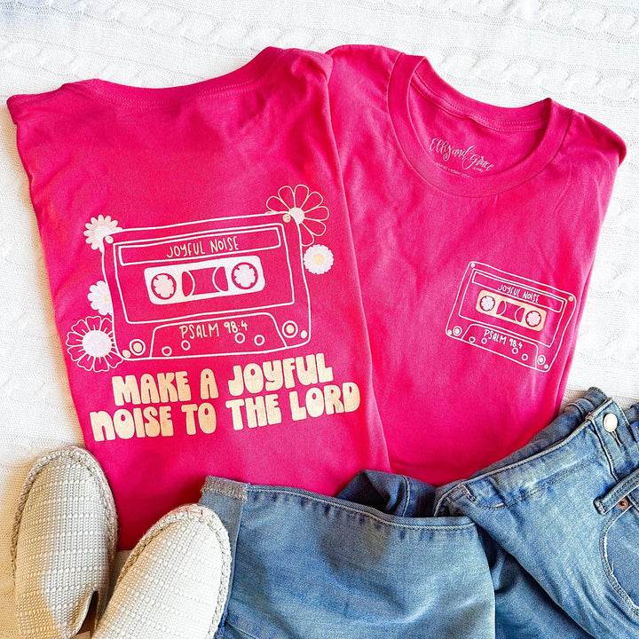 ellyandgrace 3001C Make a Joyful Noise Cassette Multicolor Unisex Shirt
