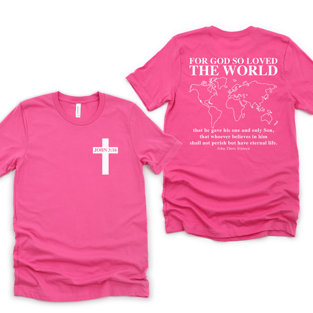 ellyandgrace 3001C Map John 3:16 Unisex Shirt