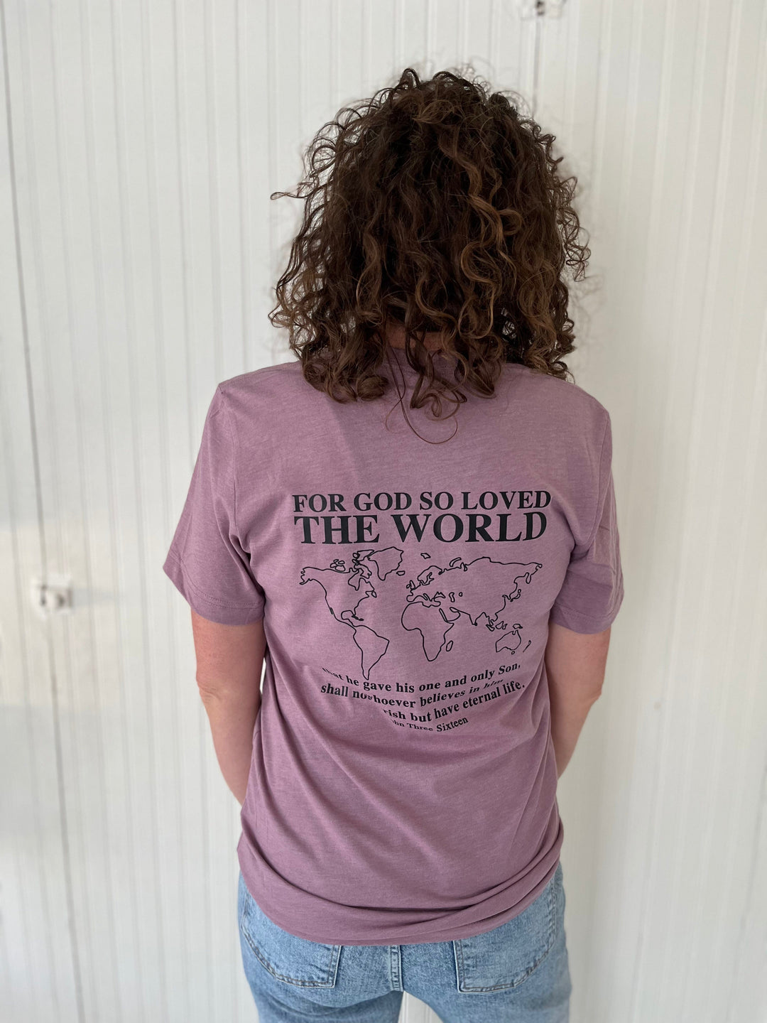 ellyandgrace 3001C Map John 3:16 Unisex Shirt