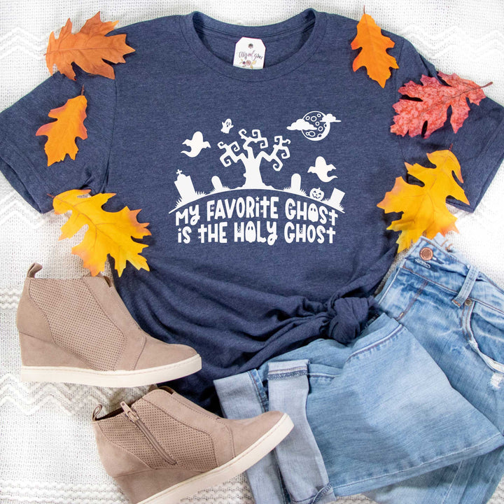 ellyandgrace 3001C My Favorite Ghost is the Holy Ghost Unisex Shirt