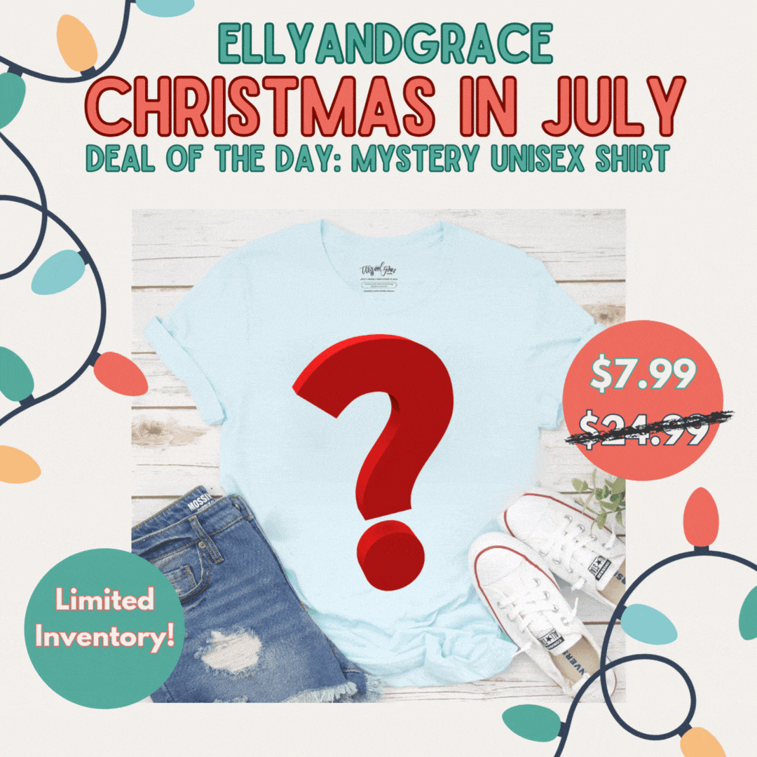 ellyandgrace 3001C Mystery Christmas in July Unisex Tee