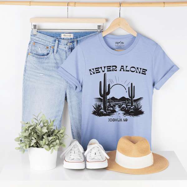 Never Alone Unisex Christian Shirt display picture 2