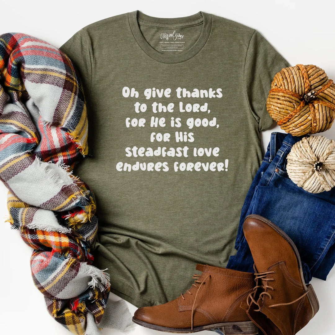 ellyandgrace 3001C O Give Thanks Unisex Shirt