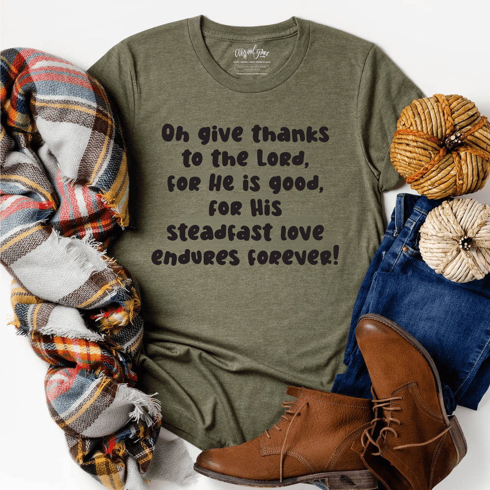 ellyandgrace 3001C O Give Thanks Unisex Shirt