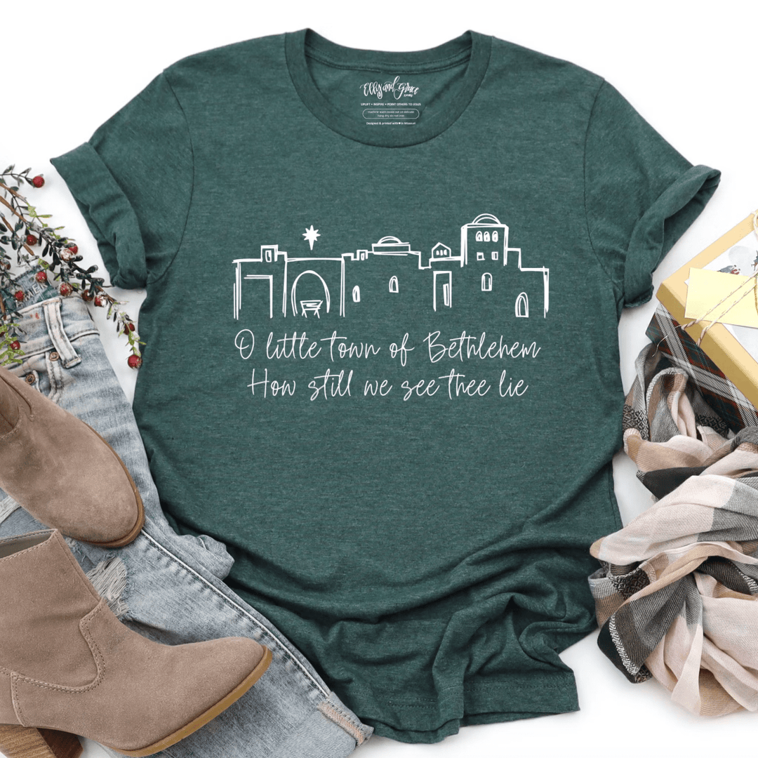 ellyandgrace 3001C O Little Town Of Bethlehem Unisex Shirt