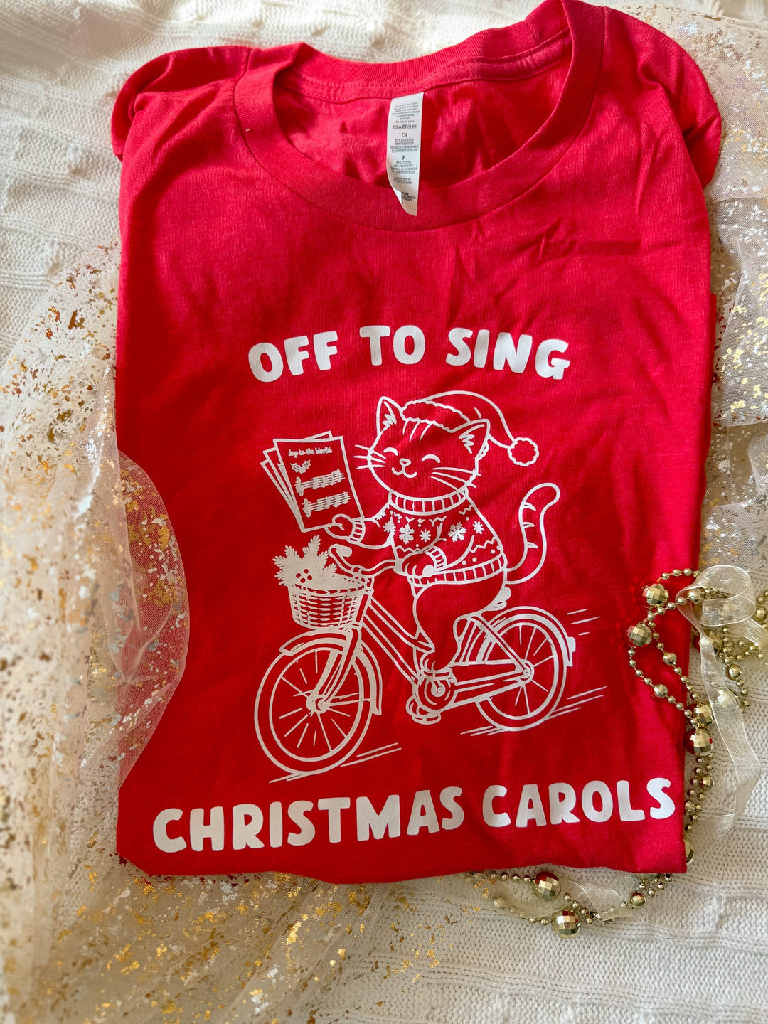 ellyandgrace 3001C Off To Sing Christmas Carols Unisex Shirt