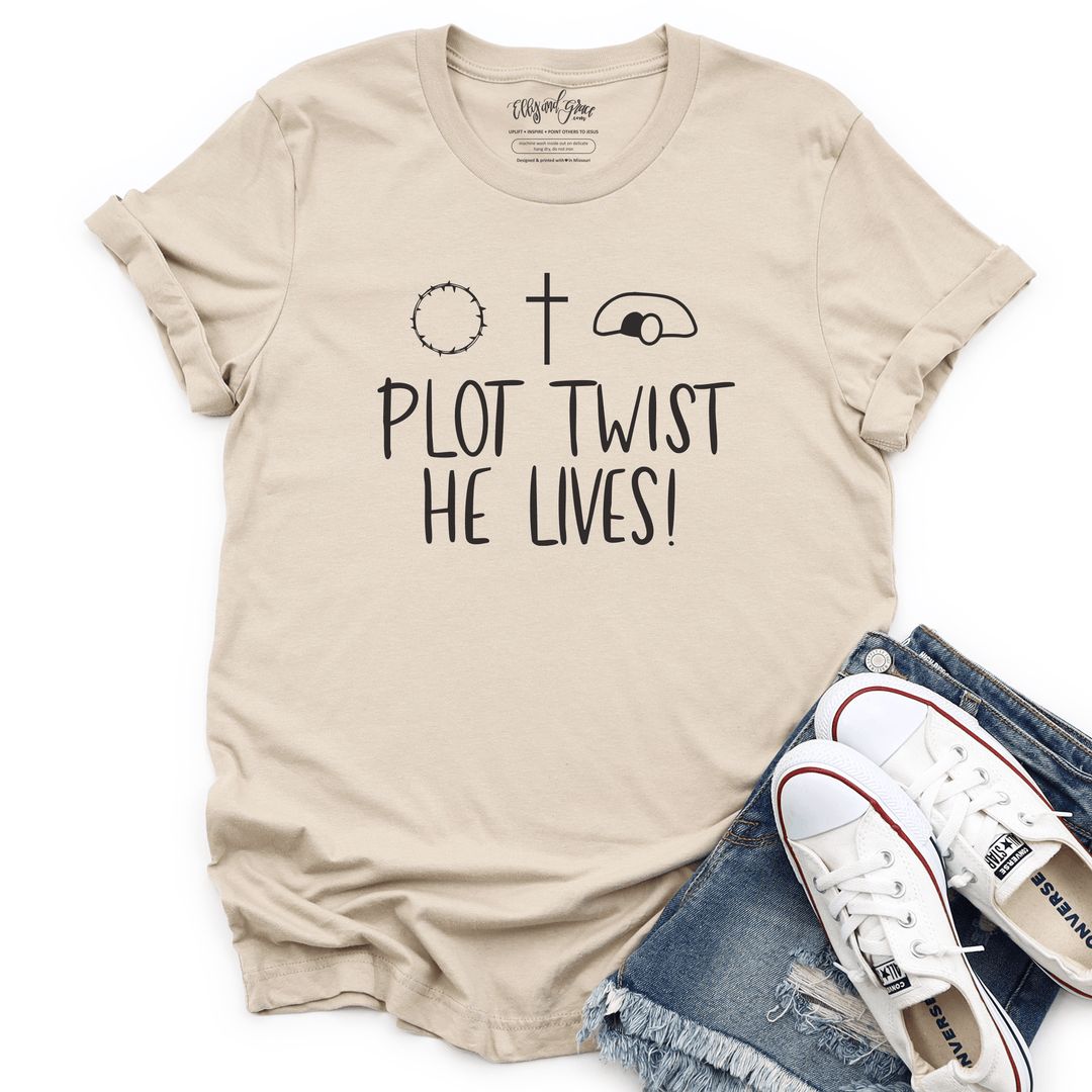 ellyandgrace 3001C Plot Twist He Lives 2026 Unisex Shirt