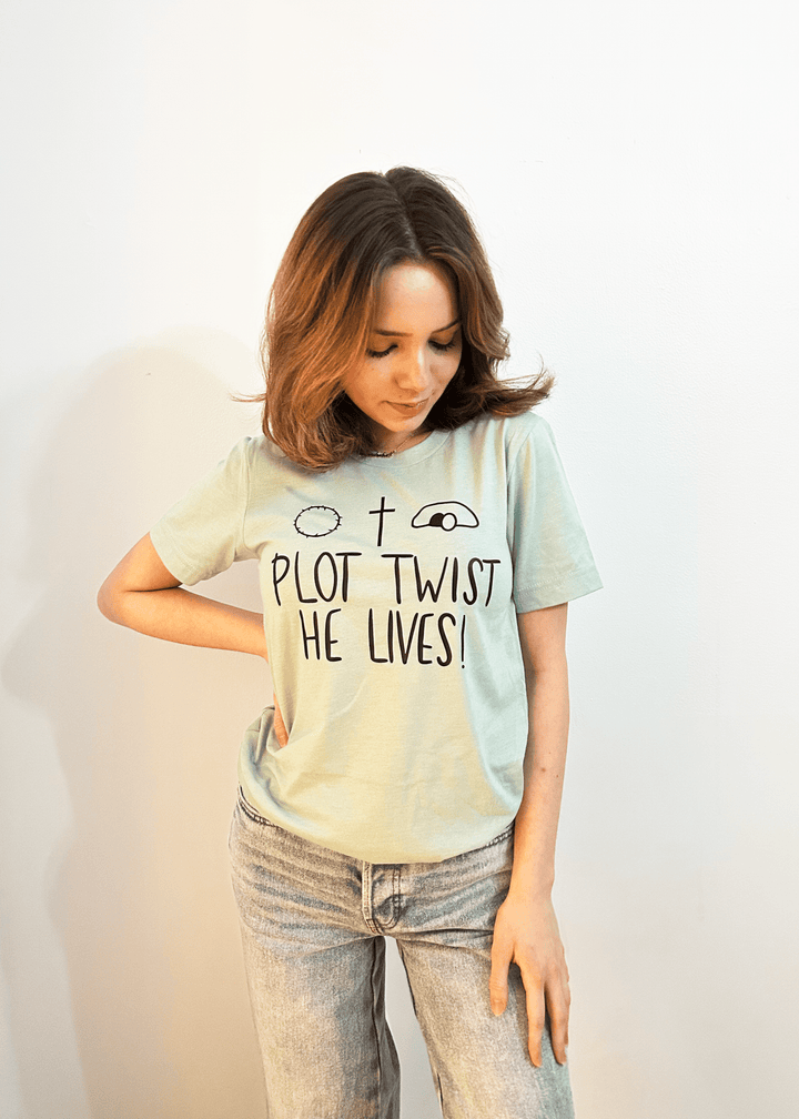 ellyandgrace 3001C Plot Twist He Lives 2026 Unisex Shirt