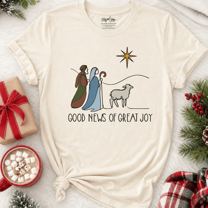 ellyandgrace 3001C Shepherds Good News of Great Joy Multicolor Unisex Shirt