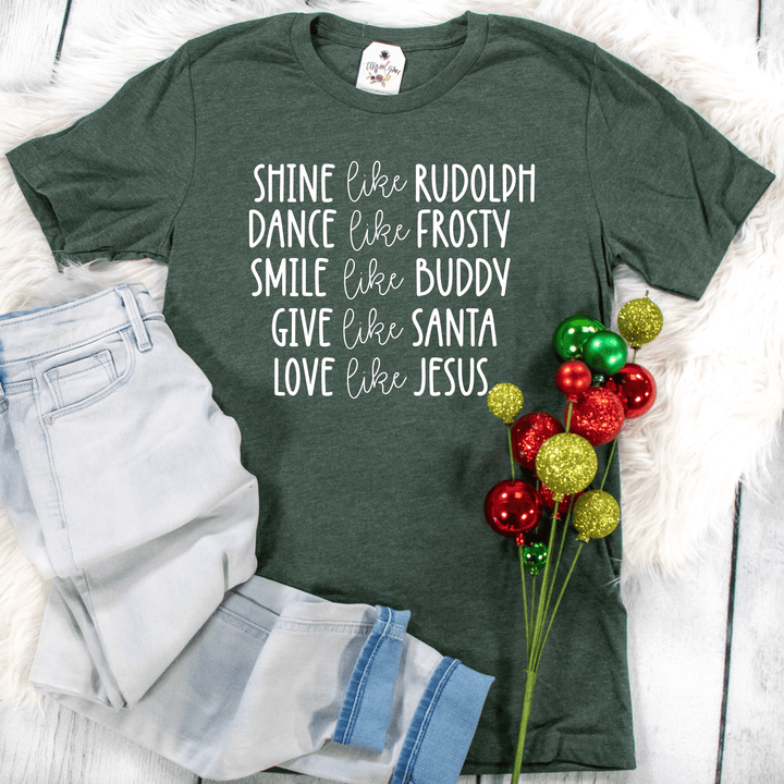 ellyandgrace 3001C Shine Like Rudolf Unisex Shirt