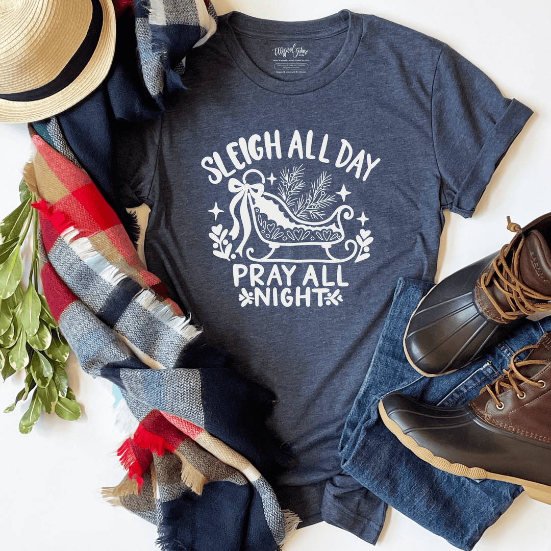 ellyandgrace 3001C Sleigh All Day Unisex Shirt