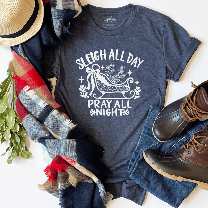 ellyandgrace 3001C Sleigh All Day Unisex Shirt