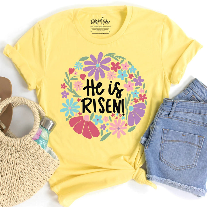 ellyandgrace 3001C Spring He is Risen Multicolor Unisex Shirt