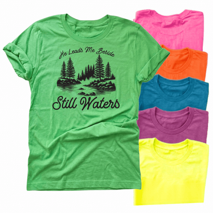 ellyandgrace 3001C Still Waters Unisex Neon Shirt