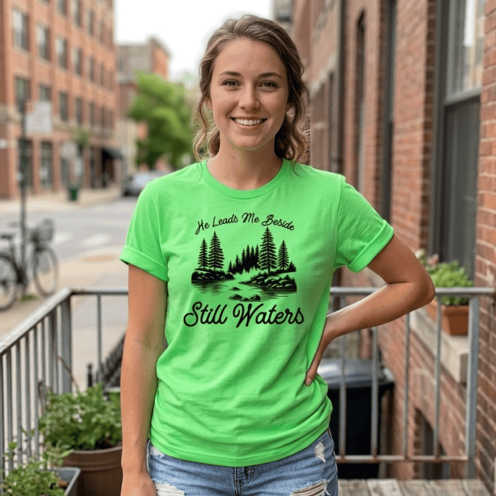 ellyandgrace 3001C Still Waters Unisex Neon Shirt