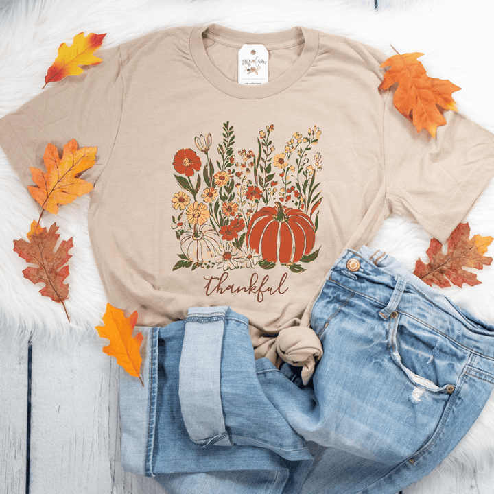 ellyandgrace 3001C Thankful Multicolor Unisex Shirt