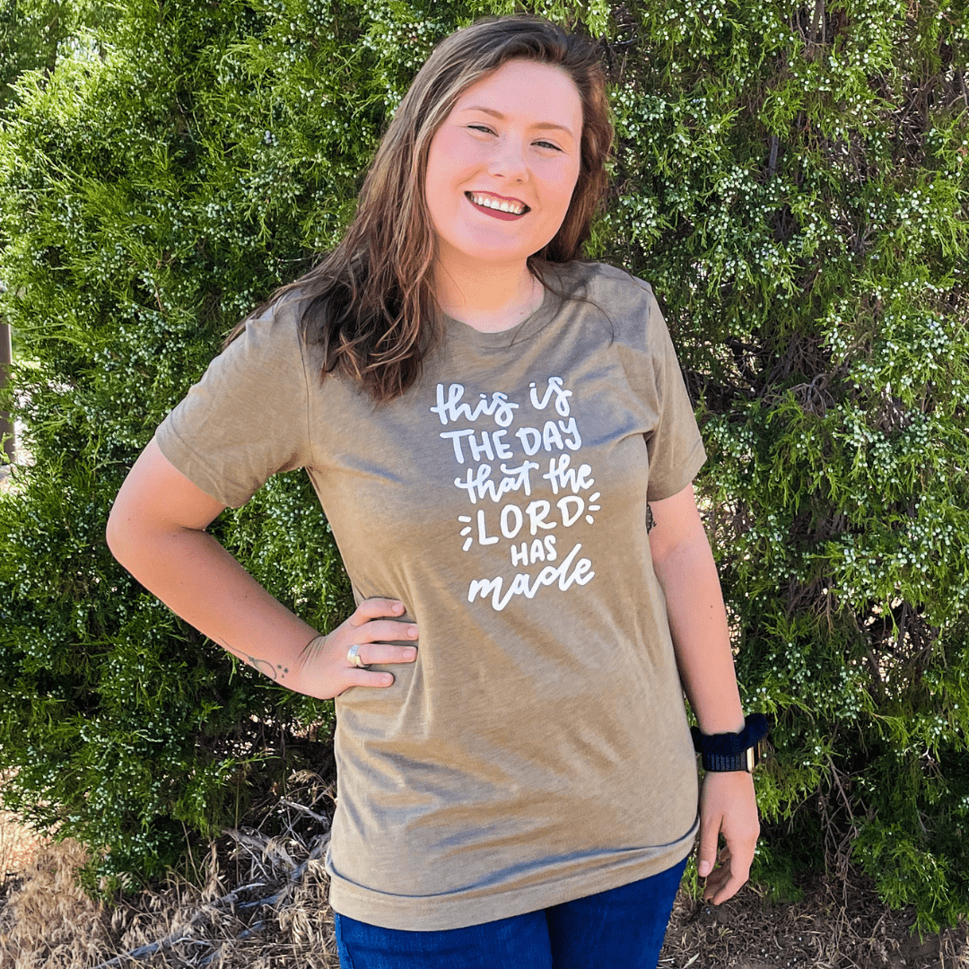 ellyandgrace 3001C This is the Day that The Lord has Made Unisex Shirt