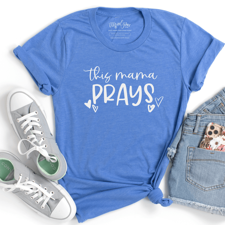 ellyandgrace 3001C This Mama Prays Unisex Shirt