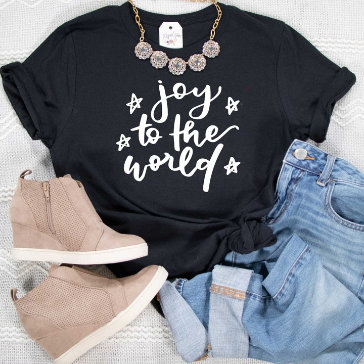 ellyandgrace 3001C Unisex XS / Heather Black Joy to The World Unisex Shirt