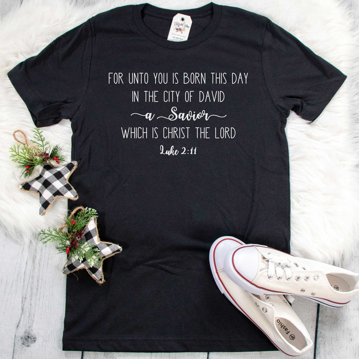 ellyandgrace 3001C Unisex XS / Heather Black Luke 2:11 Unisex Shirt