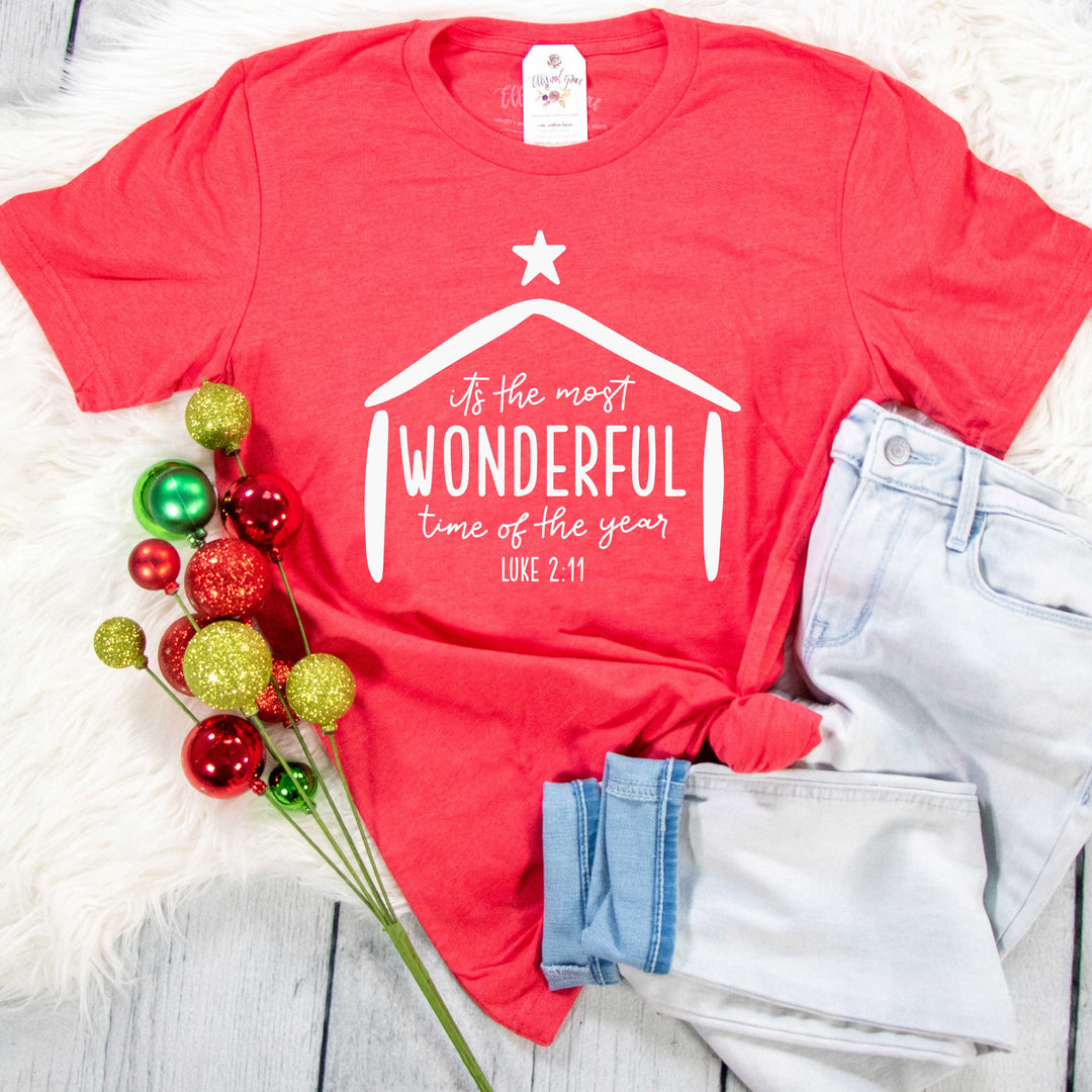 ellyandgrace 3001C Unisex XS / Heather Red It's the Most Wonderful Time of the Year Unisex Shirt