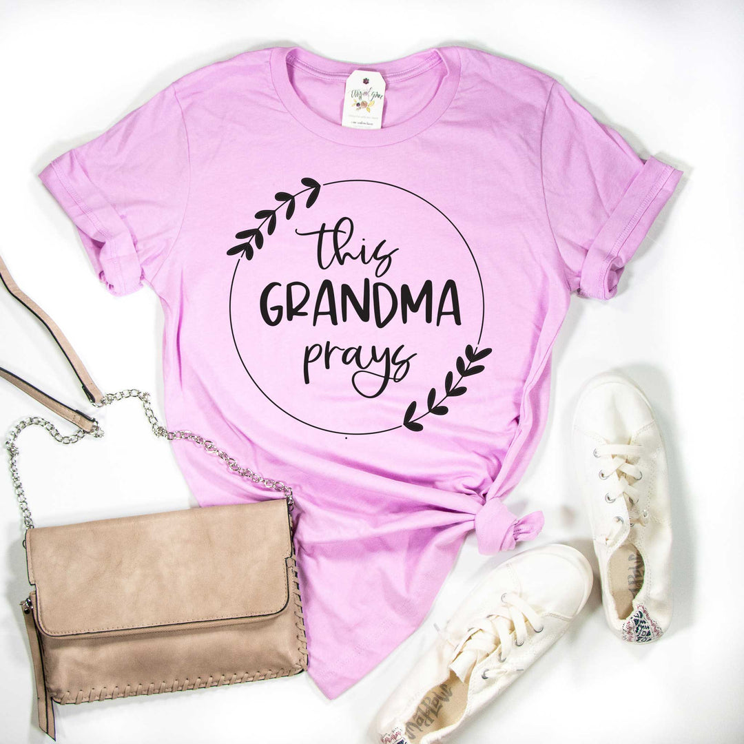 ellyandgrace 3001C Unisex XS / Lilac This Grandma Prays Unisex Shirt