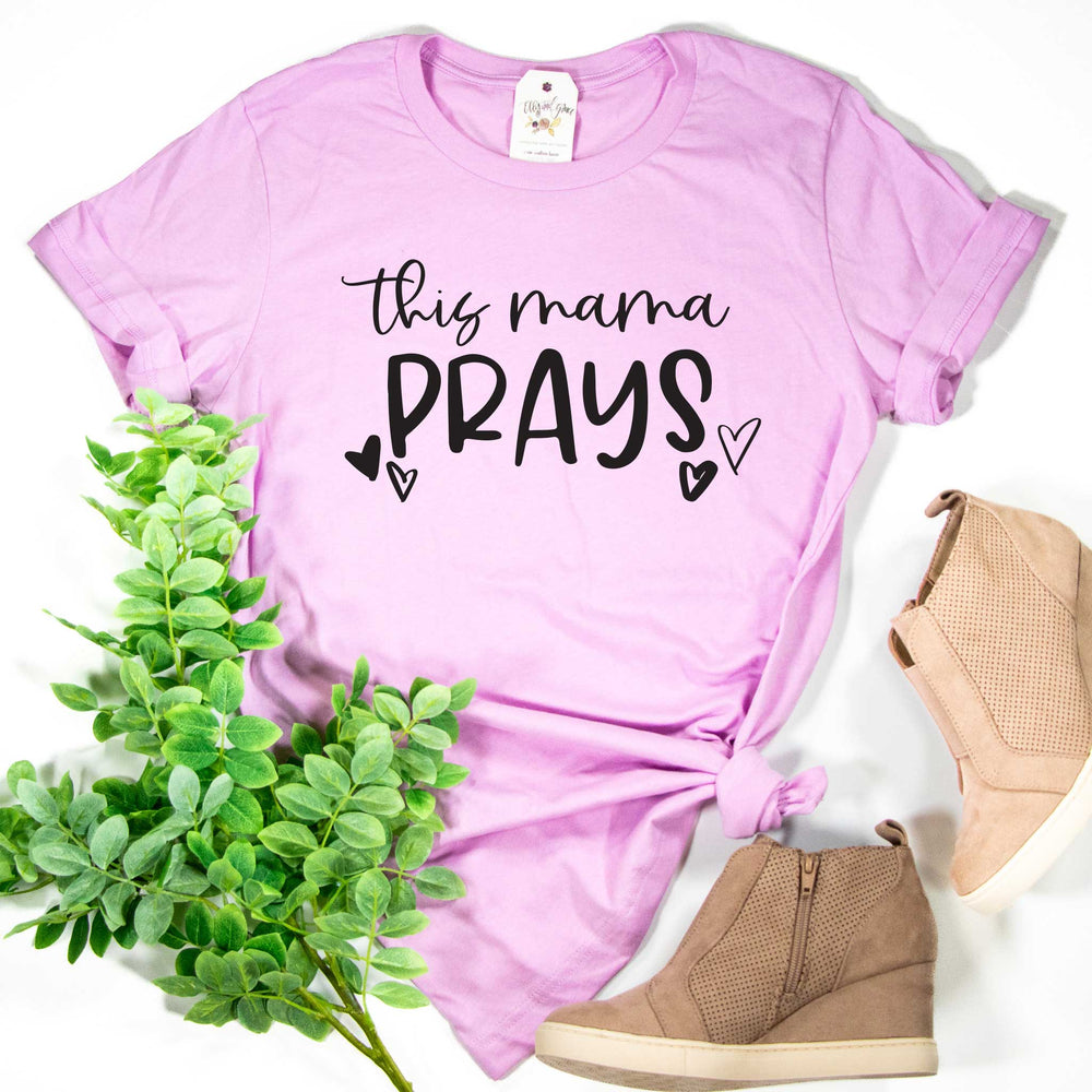 ellyandgrace 3001C Unisex XS / Lilac This Mama Prays Unisex Shirt