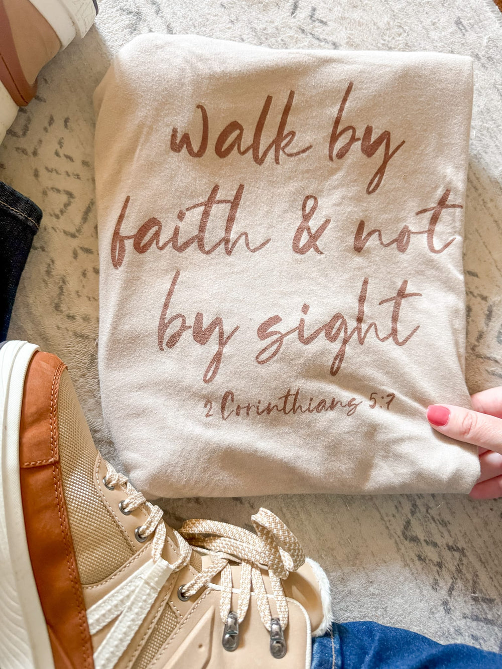 ellyandgrace 3001C Walk by Faith Multicolor Unisex Shirt